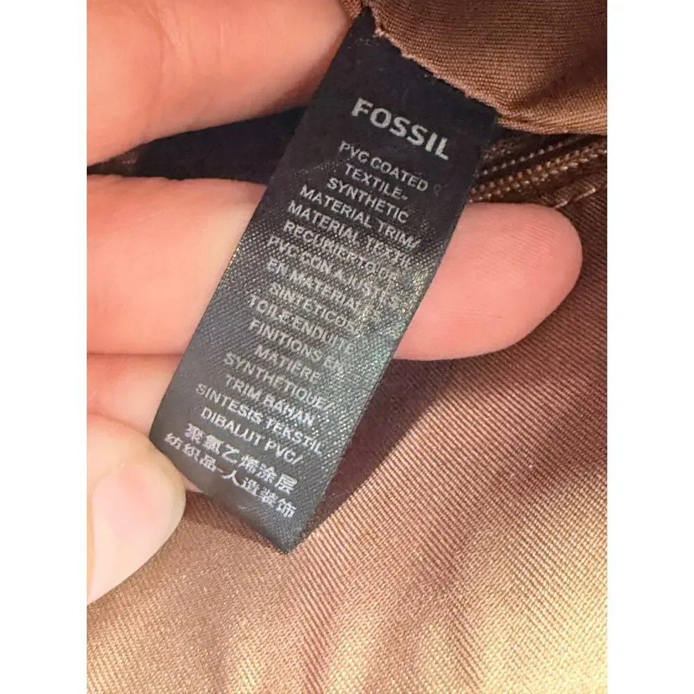 Fossil Dark Floral Cactus Succulent Fiona Crossbody Purse Matching Wallet EUC